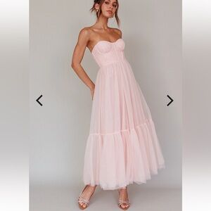 Selfie Leslie Blush Strapless Dress